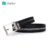 【台灣出貨】【Sarlisi 】夏麗絲泰國珍珠魚皮皮帶 男士真皮輕奢腰帶 不銹鋼針扣珍珠魚王腰帶 稀有皮革腰帶