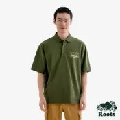 Roots男裝- GRADIENT TECH 短袖POLO衫-暗綠