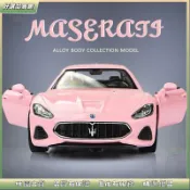 🚀桃園發出 1:36瑪莎拉蒂 模型車 閤金車模 玩具車 迴力車 汽車模型 聲光車模型 仿真汽車 藍寶堅尼 法拉利 1