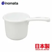 asdfkitty可愛家精品店 asdfkitty*日本製 INOMATA 白色小水瓢 小水勺-小容量.不過重.好拿好握-訓練幼童洗澡-正版商品