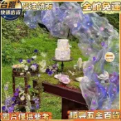 【桃園出貨】雲霧鐵絲 造型金屬 DIY 網背景 插花裝飾 結婚 婚慶道具 紗 柔軟 透明 鐵絲網 花藝 佈置 金屬絲 手