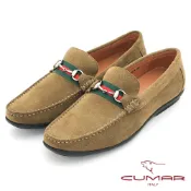 【CUMAR】時尚樂活 經典造型真皮帆船鞋 - 綠色819-101
