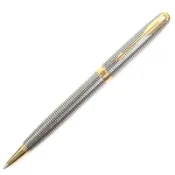 【DOKODEMO】品相極佳 ▼ PARKER 1931492 Sonnet Premium Ciselé GT Twist 原子筆，銀/金，法國製造，男士，書寫流暢