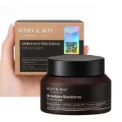 (店+)【MARY&MAY】【MARY&MAY】艾地苯黑莓高效保濕緊緻面霜 70g 神經醯胺 彈力滋養 韓國美妝