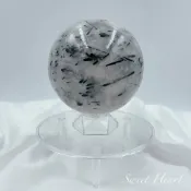 Sweet heart 田芯國際精品 Sweet Heart 田芯開運精選💯 黑碧璽 共生晶球 黑髮晶 黑碧璽晶球 水晶球 直徑11cm 避邪 擋煞 除負能量