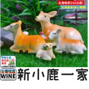 WINE台灣惟恩 微景觀 新小鹿一家 梅花鹿 鹿 小鹿 黃鹿 多肉 造景 佈置 水族