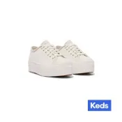 Keds TRIPLE UP LEATHER 皮革厚底奶油白鞋 WH68239