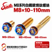【SOMOTO 2026嚴選】 台灣製造 【M8鍍鈦螺絲】內星型(梅花) 外六角螺絲 白鐵不銹鋼 鍍鈦 鍍鈦