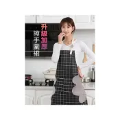 (店+)加厚擦手防水圍裙 防潑水袖套 防油 抗污 防刮 大口袋 可調節卡扣 可擦手 日式 格紋 圍兜 工作服 擦手圍裙 廚房圍裙