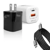【PChome 24h購物】WELLY 36W氮化鎵GaN 迷你雙孔充電器+Type-C to Lightning 磁吸秒收充電線(100cm)