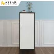ASSARI-防潮防蛀塑鋼緩衝單門置物鞋櫃(寬44x深34x高117cm)