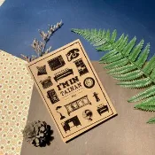 | 復古家具 | 手工穿線膠裝筆記本 格紋內頁
