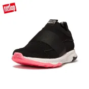 【FitFlop】VITAMIN FF e01 彈力帶撞色運動鞋-女(黑色)