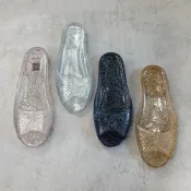 (店+)【NicoFun 愛定做】一日遊 魚口 小坡跟 涼雨鞋(旅行 輕便 防水 雨天 涼鞋 夏天 金蔥鞋 網鞋)