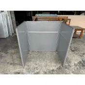 香榭二手家具*全新品 100cmㄇ字型 銀色2.5cm薄屏風 -OA屏風-辦公屏風-一人座屏風-單人屏風-隔間屏風-擋板