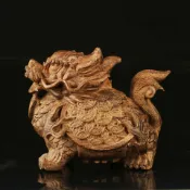 淘好物百貨店 沉香木金錢龍龜木質工藝品根雕實木文玩擺件