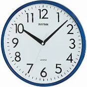 大高雄鐘錶城 RHYTHM 麗聲鐘(CMG716) 立體數字圓形蔚藍時尚掛鐘/26cm｜樂天領券現折★全館特惠中★指定刷卡回饋10%
