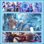訂製桌墊 客製化LOL 英雄聯盟滑鼠墊 超大滑鼠墊/桌墊 超大皮革防水桌垫 阿璃 阿卡莉 瑟雷西 遊戲 電競滑鼠鍵盤墊