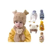 【Mommywant】兒童保暖毛帽(嬰兒帽子/嬰兒毛帽/寶寶帽子/寶寶毛帽/造型帽子/新生兒帽/護耳帽/針織帽)
