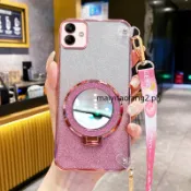 SAMSUNG 適用於三星 Galaxy A05S A05 A04E A04 手機殼鏡支架豪華軟 tpu 腕帶支架手機套