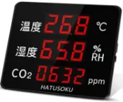 綠野春風百貨場 HATUSOKU 【日本代購】大屏幕CO2二氧化碳濃度計 NDIR方式 警鐘功能-漢字標示
