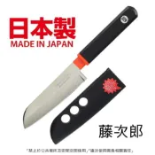 (店+)asdfkitty*日本製 藤次郎 黑色 水果刀-附刀套- KENT 三德刀 日本正版商品