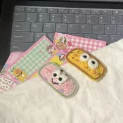 ✨精選好物✨手工毛線鉤織髮夾成品可愛海綿寶寶派大星髮卡兒童劉海夾側邊夾