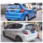 專用於08-14款本田Honda fit尾翼09 10 11年款二代老fit改裝原廠頂尾翼配件