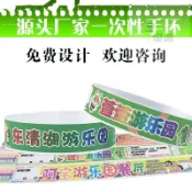 熱賣中⚡一次性手環定製兒童樂園門票防水卡通紙質遊樂園防僞手環腕帶
