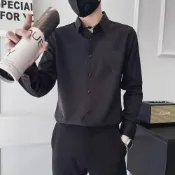 (店+)千藝✨男生襯衫✨黑色襯衫 短袖 男上衣 長袖襯衫 短袖襯衫 女生襯衫 不透長袖 校服 國中制服 JK制服 白色襯衫