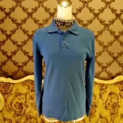JIYUAN 藍 長袖 POLO上衣 出清價 299元