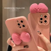 協貿國際日用品生活3館 豆沙粉可愛蝴蝶結適用iphone13/12pro max蘋果11手機殼iphonex軟硅膠xsmax創意x/xr日韓8plus女款全包防摔套