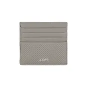 LOEWE 紋理小牛皮開放式卡夾8卡名片夾/卡片夾(貝殼灰)