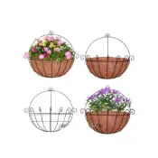 (店+)【巨路生活】椰棕花盆 掛牆花盆 椰棕掛籃半圓花架 花盆 花架 椰棕掛壁籃 椰棕半壁花盆