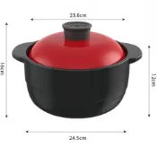 3.5L砂鍋天然陶瓷湯鍋燉鍋新陶養生淺湯煲【聚物優品】