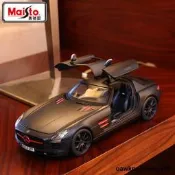 《金實在模型》美馳圖1:18 SLS AMG賓士車模金屬跑車合金汽車模型仿真收藏原廠車