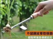 貨比三家 不鏽鋼拔草取根器 園藝除草工具 拔草野菜神器 鬆土 拔草器 除草勾 草皮雜草 三齒爪 園藝鏟 縫隙除草 拔草叉