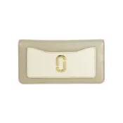 MARC  JACOBS The Utility Snapshot 撞色防刮皮革釦式二折長夾(卡其色)