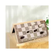 (店+)【日安優選】 兒童木製國際象棋帶磁性高檔棋盤便攜高級折疊西洋棋比賽專用棋