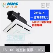 【生活家便利購】《附發票》康乃馨 ES-100 靜音換氣扇 側排浴室通風扇 排風扇 110V
