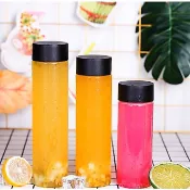 冷泡茶瓶 水漾瓶 飲料瓶 PET 塑膠瓶 寬口瓶 300ml 500ml 果汁瓶 塑膠罐 寶特瓶 外帶瓶 奶昔瓶