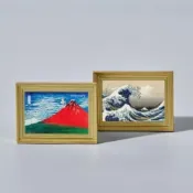 cama和風盛夏咖啡祭-畫框磁鐵(山）