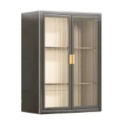 (店+)【巧可】廚房壁掛櫃 免打孔儲物櫃 收納櫃 餐具壁櫃 置物架 浴室雜物儲物櫃 三層 長60寬26CM 