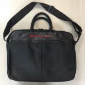 《二手良品》Reebok 尼龍搭牛皮標手提包 寬背帶斜背包