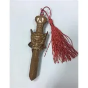 【松果購物】龍頭鳳頭開光肥城桃木小劍七星劍壓驚辟邪化煞法師劍