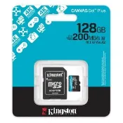 【Kingston 金士頓】FAT32格式 128GB microSDXC TF UHS-I U3 V30 A2 記憶卡(SDCG4/128GB 平輸)