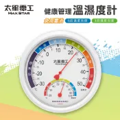 【太星電工】健康管理溫濕度計 壁掛式 家用室內溫度計 濕度計 免電池 大螢幕 清晰指針 溫溼度計