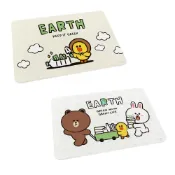 (店+)【網狐家居】LINE FRIENDS-熊大綠色系列珪藻土吸水地墊(60x39x0.9cm) I台灣製造 正版授權 硅藻土 腳踏墊 防潮 兔兔 莎莉