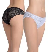 【pierre cardin 皮爾卡登女性內衣】任選_性感蕾絲低腰三角褲(單件-淺灰)