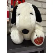 【絕版珍藏/2011年老物】日本大阪環球影城 USJ 限定 史努比 趴姿玩偶 絨毛娃娃 腳底紅金狗掌刺繡印記